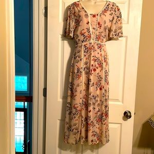 Ladies lined floral dress